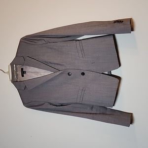 Ann Taylor Notch Two Button Seasonless Grey Blazer Size 2 NEVER WORN